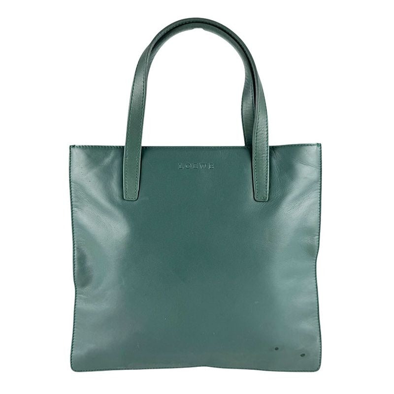 Loewe Green Leather Tote Handbag — view 2