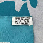 Hermes Carre 90 Scarf Map Pattern Silk Blue Box — view 8