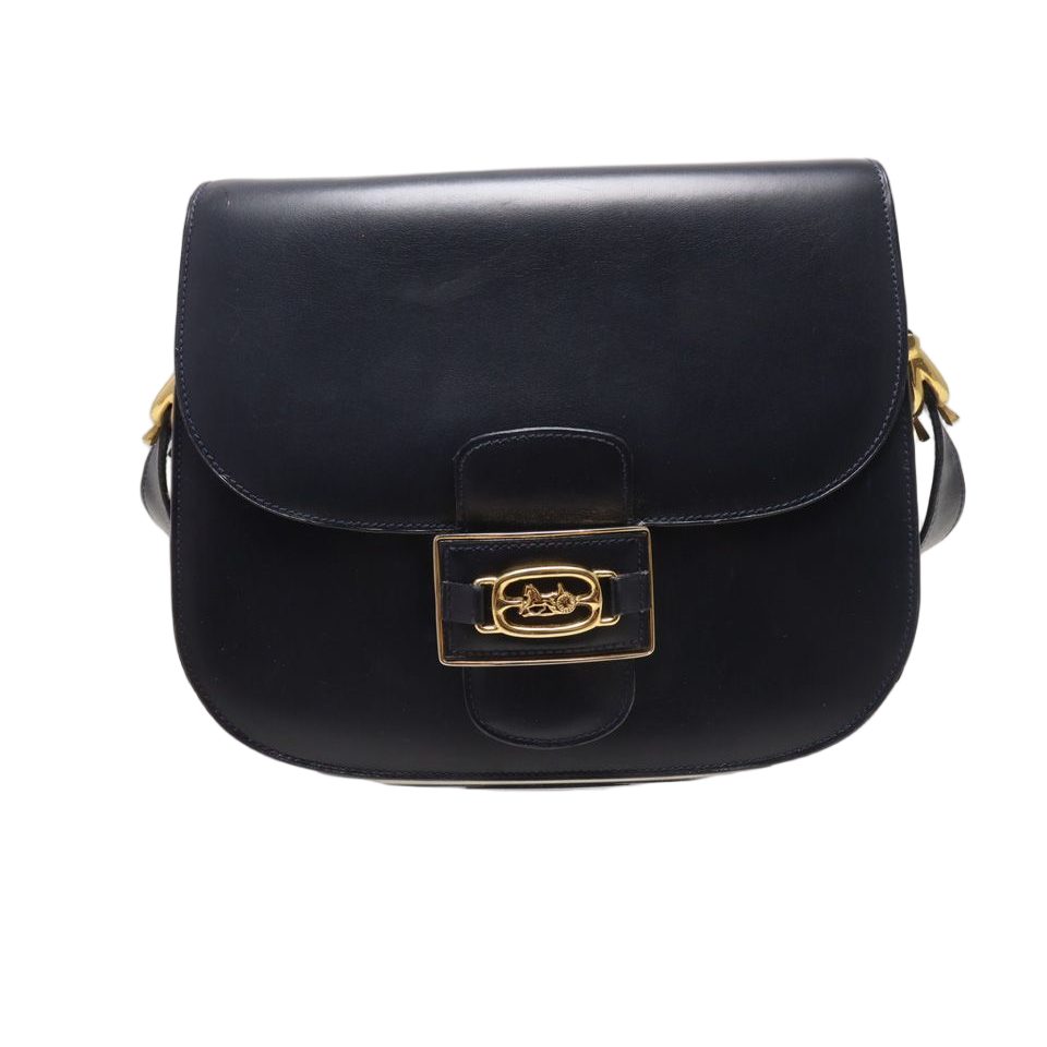 Celine Vintage Carriage Box Calf Shoulder Bag