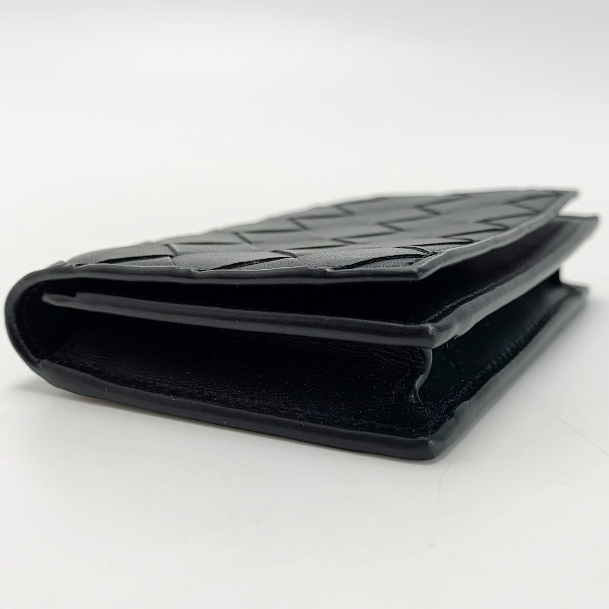 Bottega Veneta Calf Black Card Case Business Holder — view 4