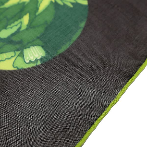 Hermes Shawl Rectangle Silk Brown and Green — view 3