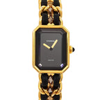 Chanel Premiere M Vintage Watch Black Gold