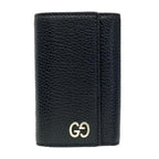 Gucci 6-Ring Key Case Hook Ring Small Leather Black