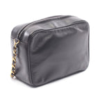 Chanel Shoulder Bag Triple CC Logo Black Lambskin Coco Fringe Mini — view 2