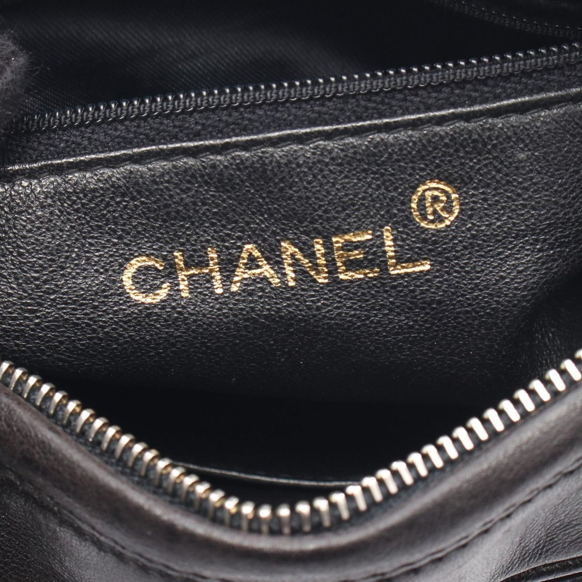 Chanel Shoulder Bag Triple CC Logo Black Lambskin Coco Fringe Mini — view 4