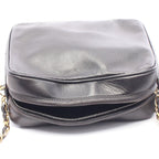 Chanel Shoulder Bag Triple CC Logo Black Lambskin Coco Fringe Mini — view 8
