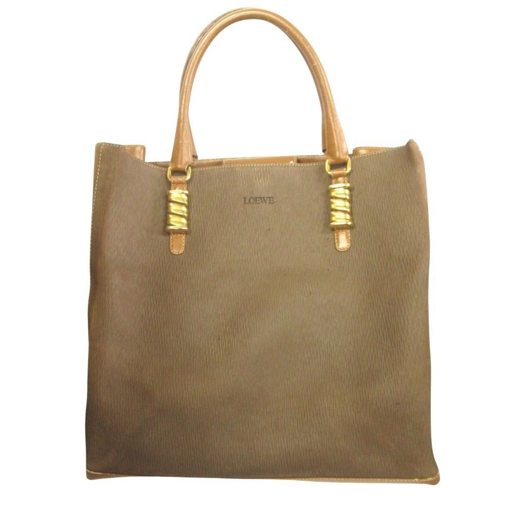 Loewe Velazquez Tote Hand Leather Vintage Brown Gold