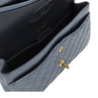 Chanel Shoulder Bag Metallic Blue Gold Calfskin Quilted 25 Double Flap Chain — view 5