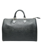 Louis Vuitton Epi Speedy 35 Handbag Boston Bag Noir Black Leather