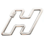 Hermes Key Ring Holder H Logo Silver Accessories Small Items