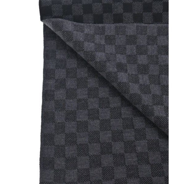 Louis Vuitton Scarf Wool Black Gray X — view 3
