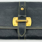 Louis Vuitton Suhali Portefeuille le Favori Wallet Fold Noir Black — view 4