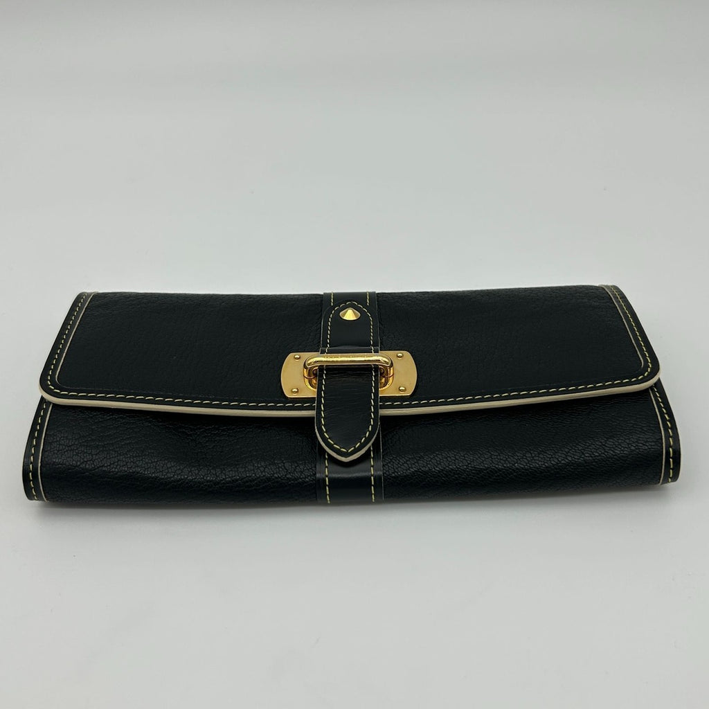 Louis Vuitton Suhali Portefeuille le Favori Wallet Fold Noir Black — view 7