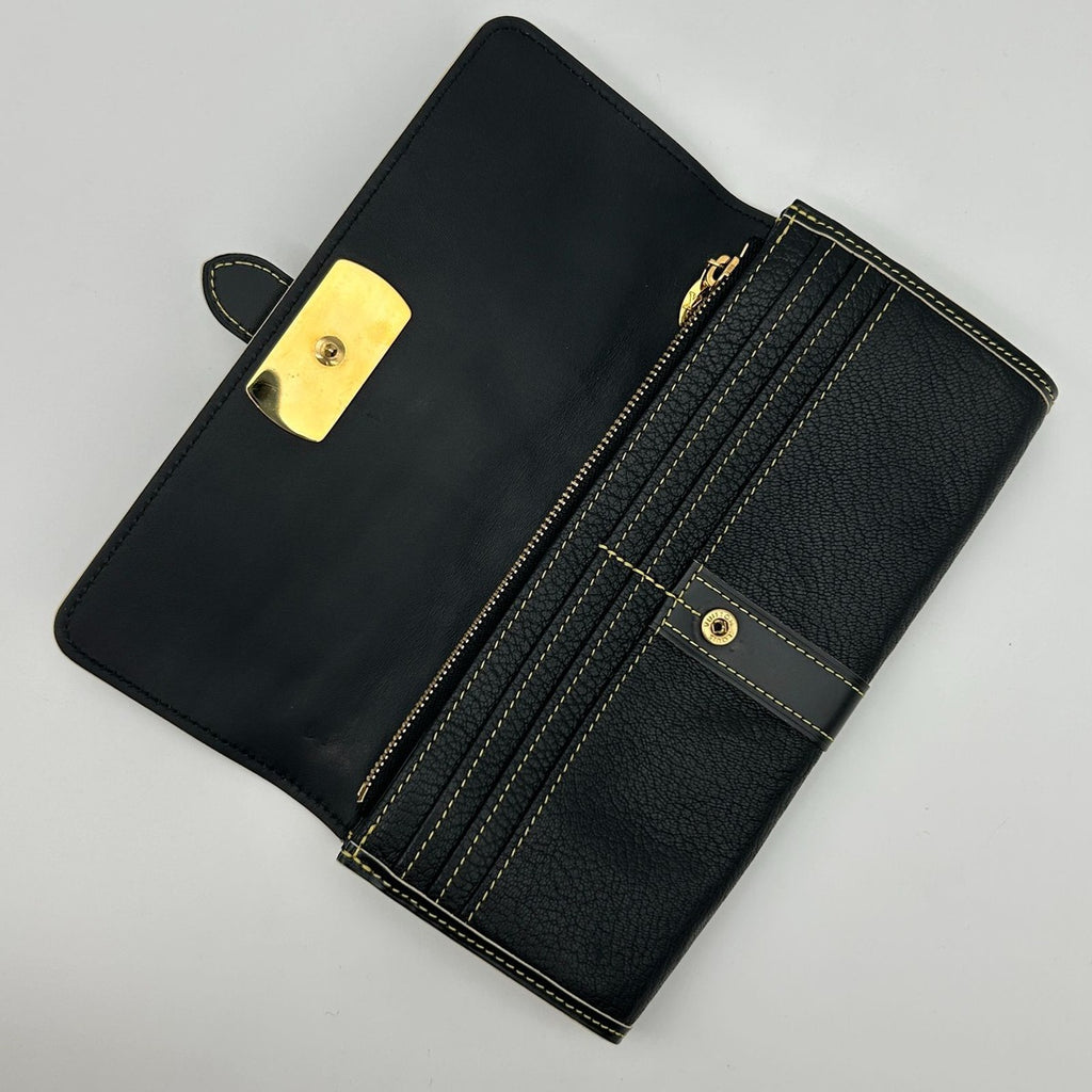 Louis Vuitton Suhali Portefeuille le Favori Wallet Fold Noir Black — view 8
