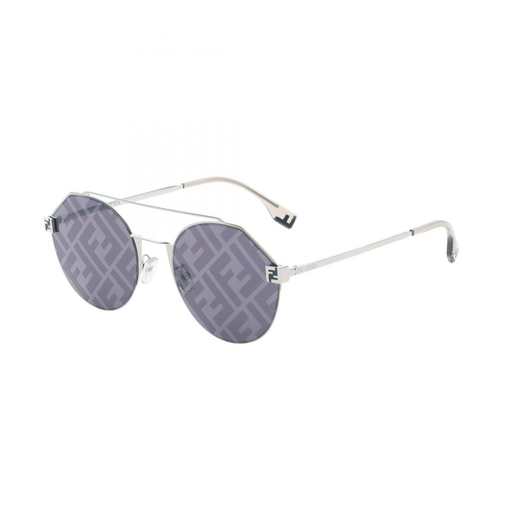 Fendi Sunglasses FF Pattern Silver Brown — view 2