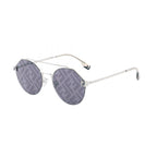 Fendi Sunglasses FF Pattern Silver Brown — view 2