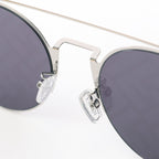 Fendi Sunglasses FF Pattern Silver Brown — view 6