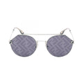 Fendi Sunglasses FF Pattern Silver Brown