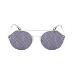 Fendi Sunglasses FF Pattern Silver Brown