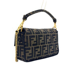 Fendi FF Monogram Pattern 2-Way Chain Shoulder Canvas Beige Handbag Gold — view 2