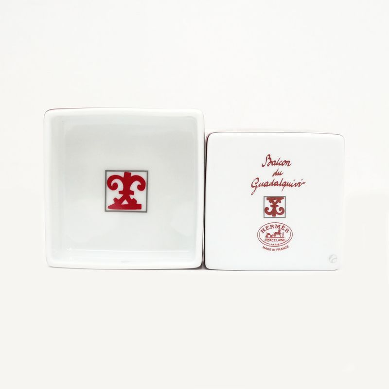 Hermes Small Box Gadalquivir White Red Pottery Accessories — view 7