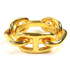 Hermes Lugate Chaine D'ancre GP Scarf Clasp Ring Gold