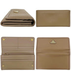 Prada Bifold Long Wallet Beige 1 Mh132 Leather — view 2