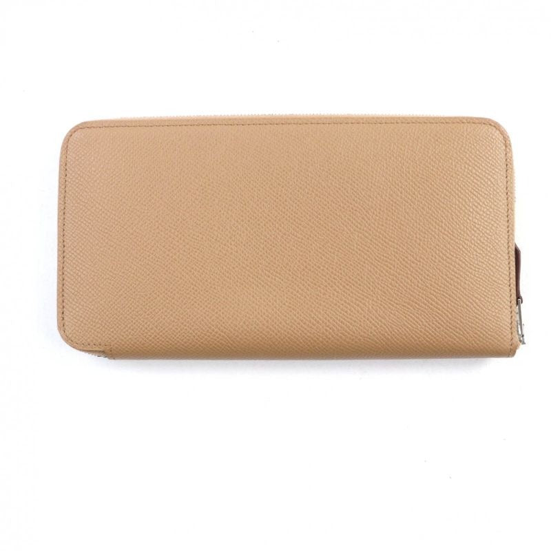 Hermes Azap Long Silk Quin Chai Vaux Epson Round Zip Wallet