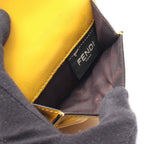 Fendi Trifold Wallet Baguette Micro Yellow Leather — view 4