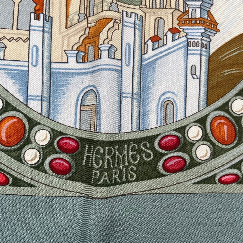 Hermes Scarf Silk Carre 90 le Triomphe du Paladin Victory of the Knights — view 6
