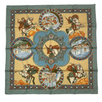 Hermes Scarf Silk Carre 90 le Triomphe du Paladin Victory of the Knights