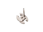 Chanel CC Logo Earrings 09 Rhinestone Metal Silver Clear — view 4
