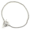 Hermes Bracelet Echappee Toggle Motif Mini Chaine D'ancre 18k White Gold