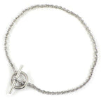 Hermes Bracelet Echappee Toggle Motif Mini Chaine D'ancre 18k White Gold