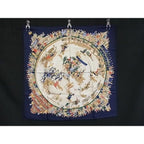 Hermes Cirque Molier Carre 90 Silk Large Scarf Navy Multicolor — view 2