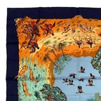 Hermes Scarf Carre 90 Africa Navy — view 3