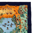 Hermes Scarf Carre 90 Africa Navy — view 4