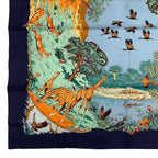 Hermes Scarf Carre 90 Africa Navy — view 5