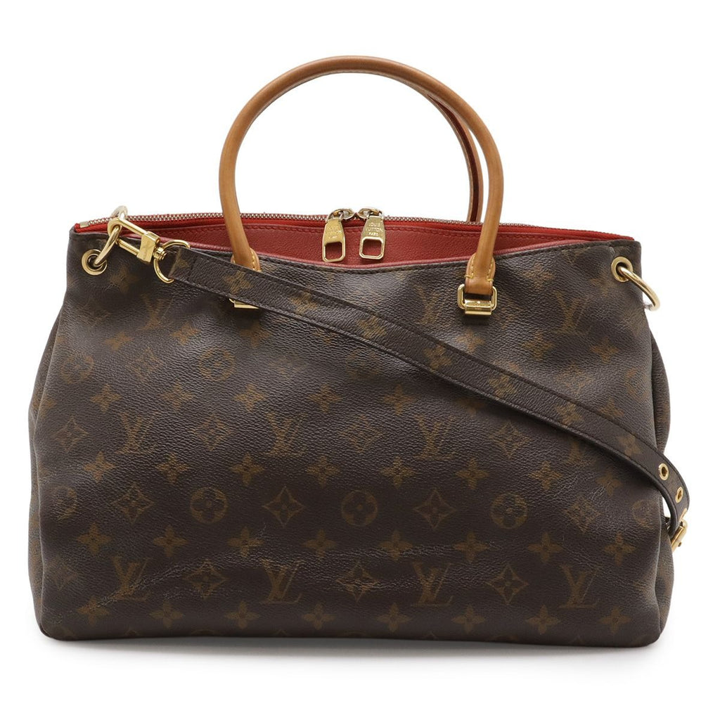 Louis Vuitton Monogram Pallas MM 2-Way Shoulder Bag Semi Cerise