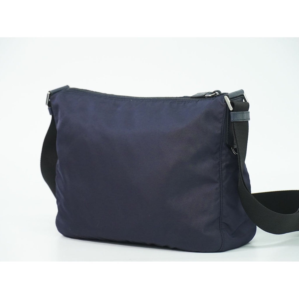 Prada Nylon Shoulder Bag Pochette Navy — view 2