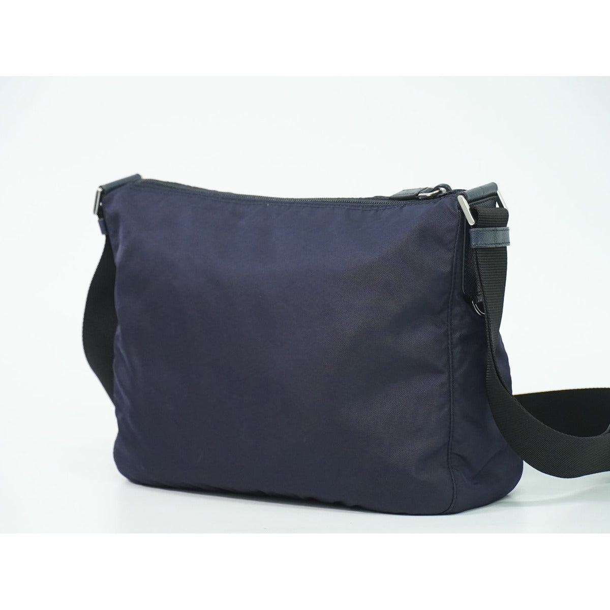 Prada Nylon Shoulder Bag Pochette Navy — view 2