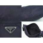 Prada Nylon Shoulder Bag Pochette Navy — view 7