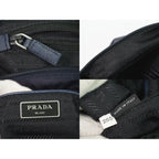 Prada Nylon Shoulder Bag Pochette Navy — view 9