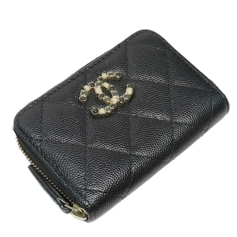 Chanel Quilted Bijoux-zip Coin Case Black Gold Hardware Ap3607 — view 3