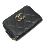 Chanel Quilted Bijoux-zip Coin Case Black Gold Hardware Ap3607 — view 3