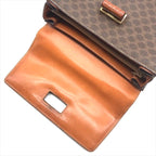 Celine Macadam Turnlock Charm Leather Hand Bag Brown Vintage — view 7