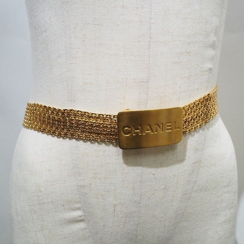 Chanel Chain Logo Plate Gold Plated 96 a Belt — view 9