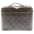 Louis Vuitton Monogram Nice BB Vanity Handbag Pouch Case Brown Leather