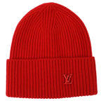 Louis Vuitton Bonnet LV Ahead Cashmere Logo Beanie Knit Cap Red Recommended — view 5