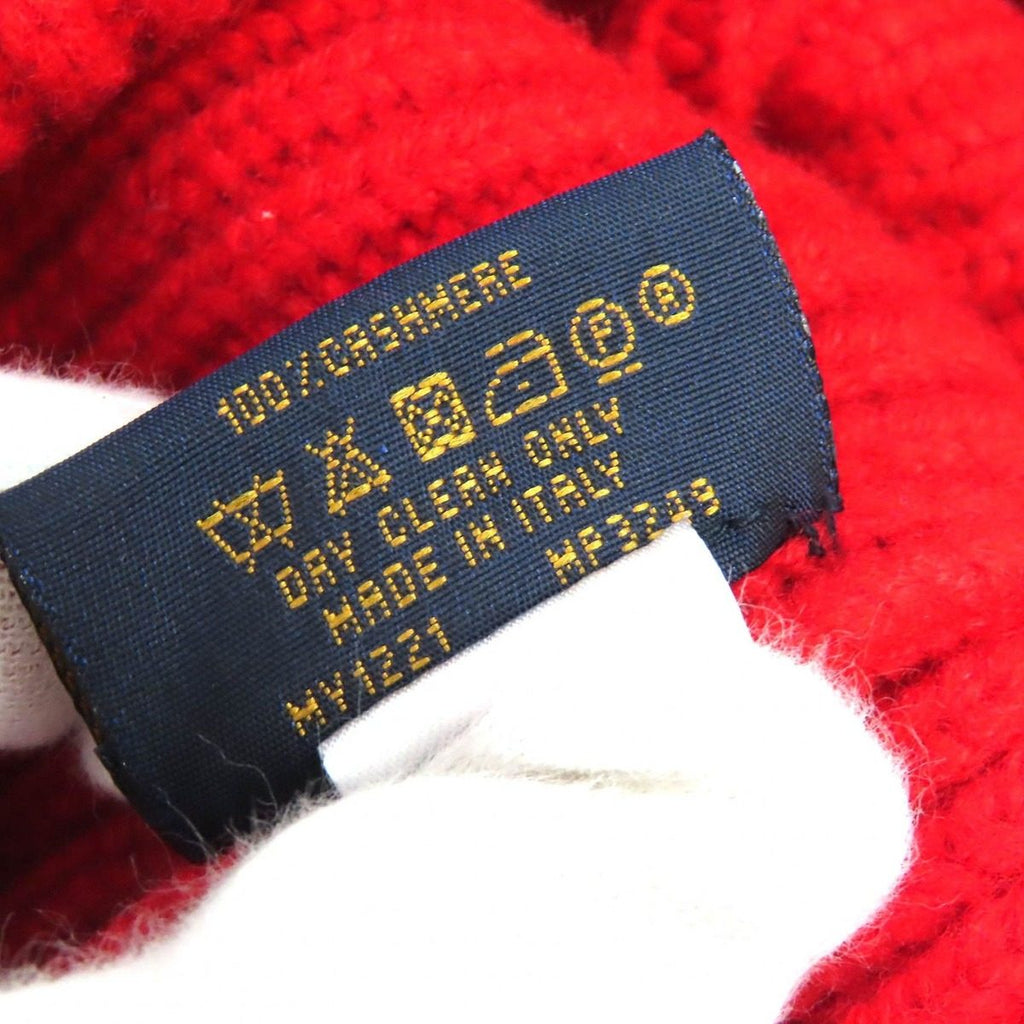 Louis Vuitton Bonnet LV Ahead Cashmere Logo Beanie Knit Cap Red Recommended — view 9